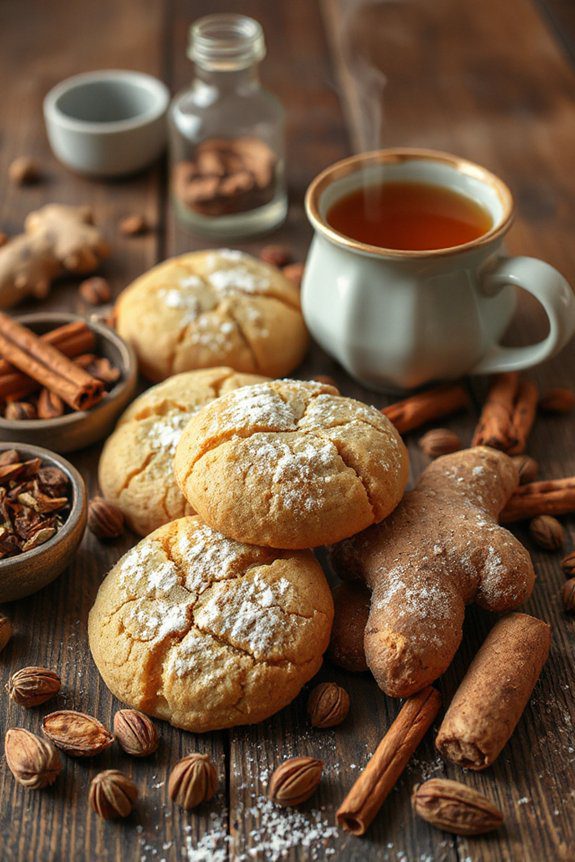 chai flavored chewy cookies
