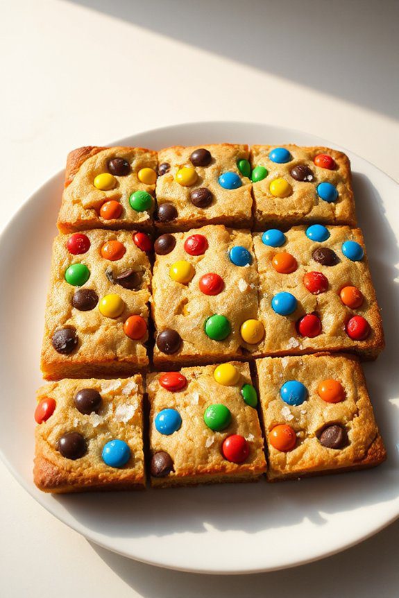 chewy colorful cookie bars