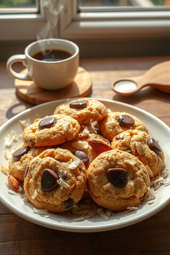 chocolate coconut almond cookies