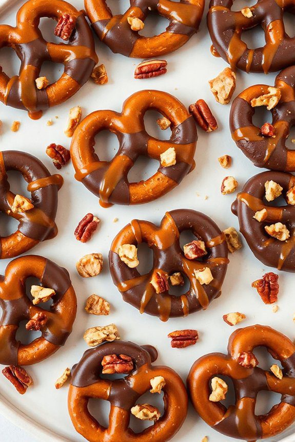 chocolate covered pretzel treats
