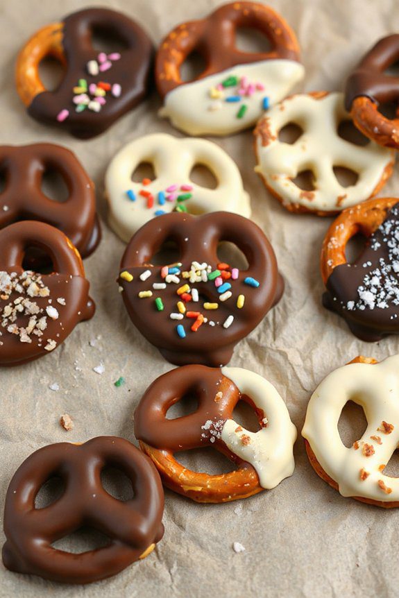 chocolate covered salty snacks
