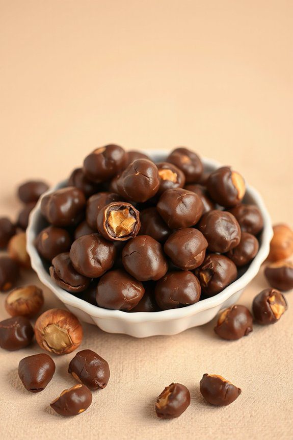 chocolate dipped hazelnut treats