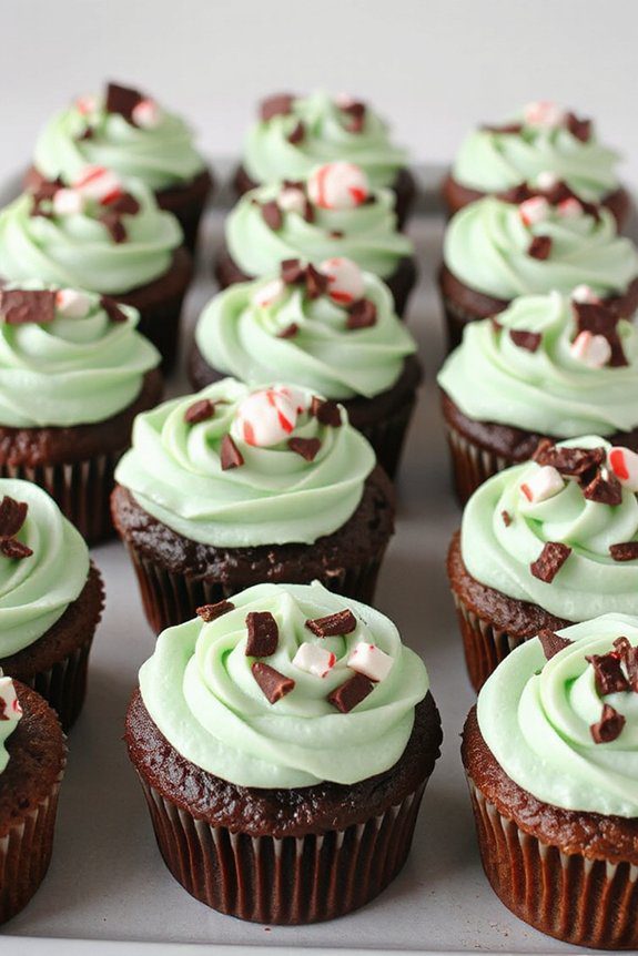 chocolate mint delight cupcakes