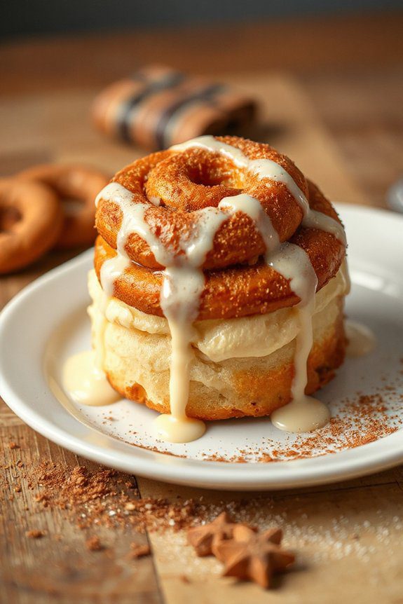 churro inspired cinnamon roll delight