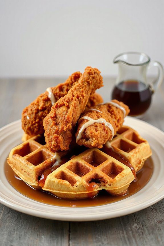 cinnamon chicken waffle delight