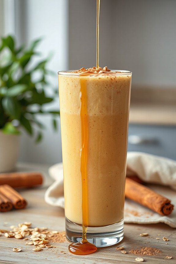cinnamon roll inspired smoothie delight