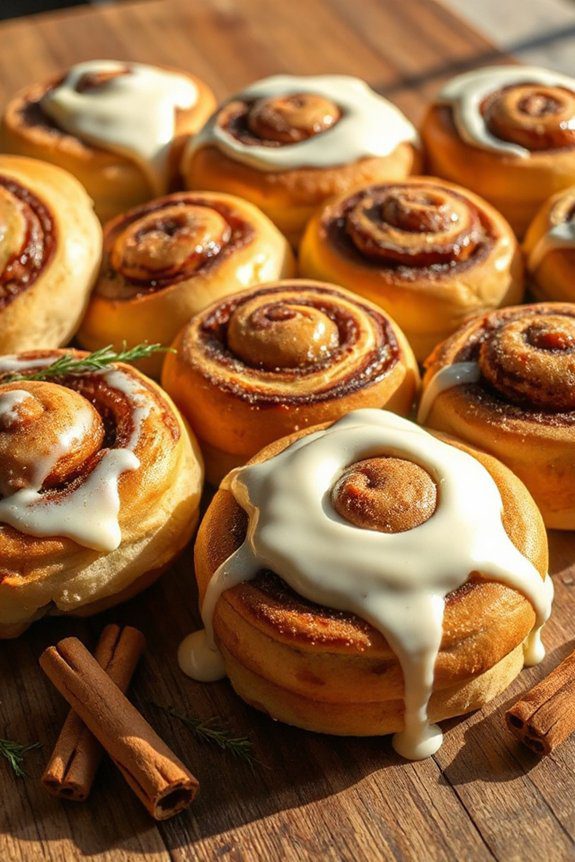 cinnamon rolls with frosting
