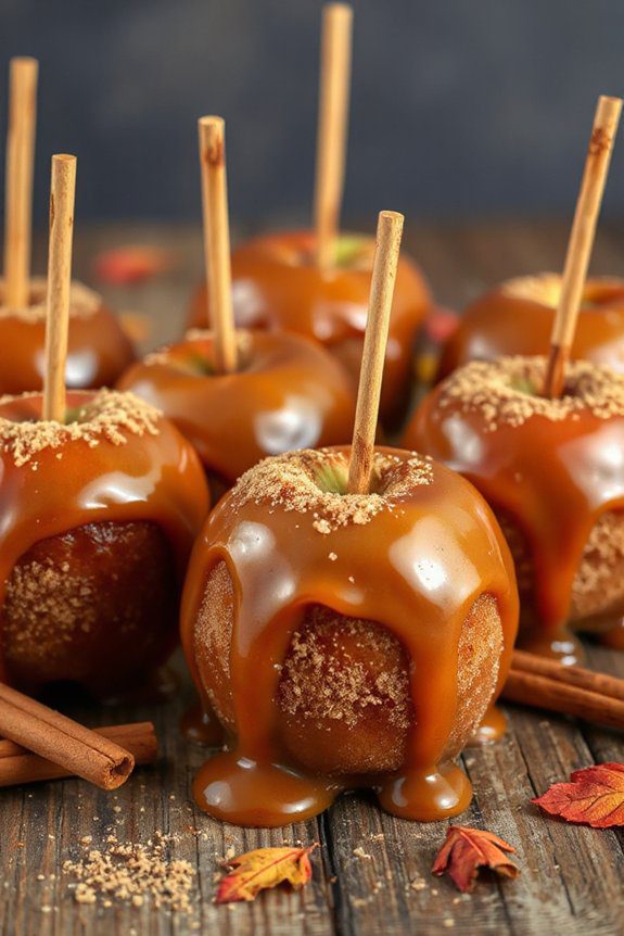cinnamon sugar caramel apples