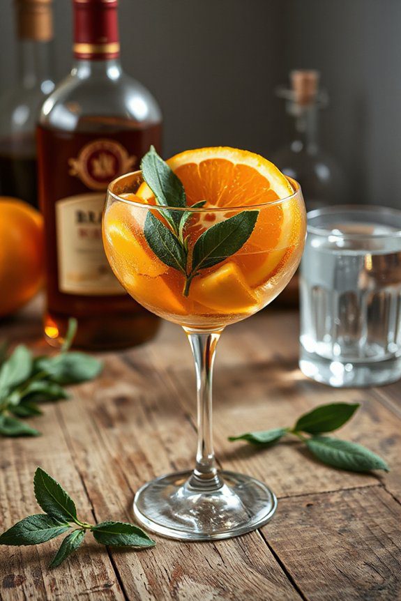 citrus sage brandy fizz