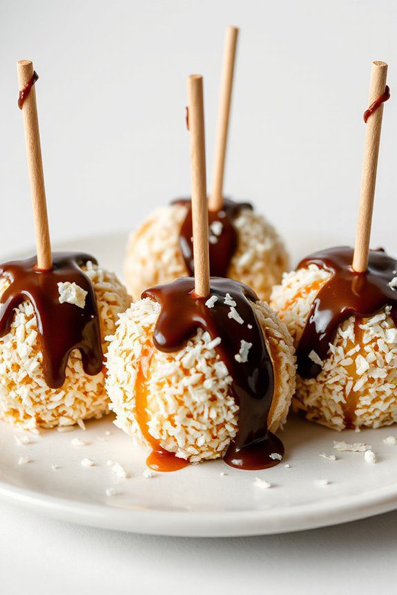 coconut caramel apple treats