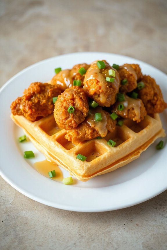 coconut chicken waffle fusion