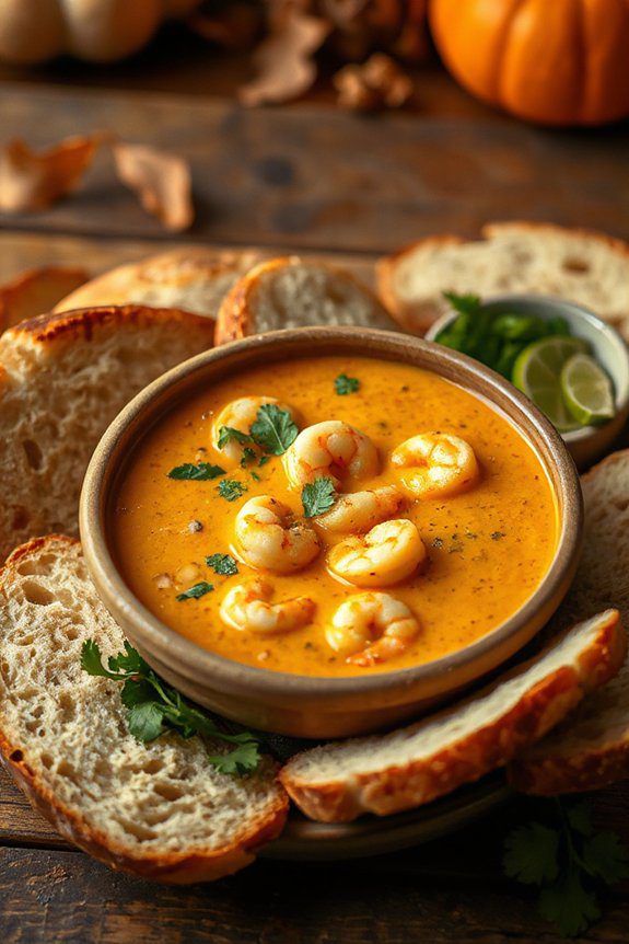 coconut curry shrimp bisque