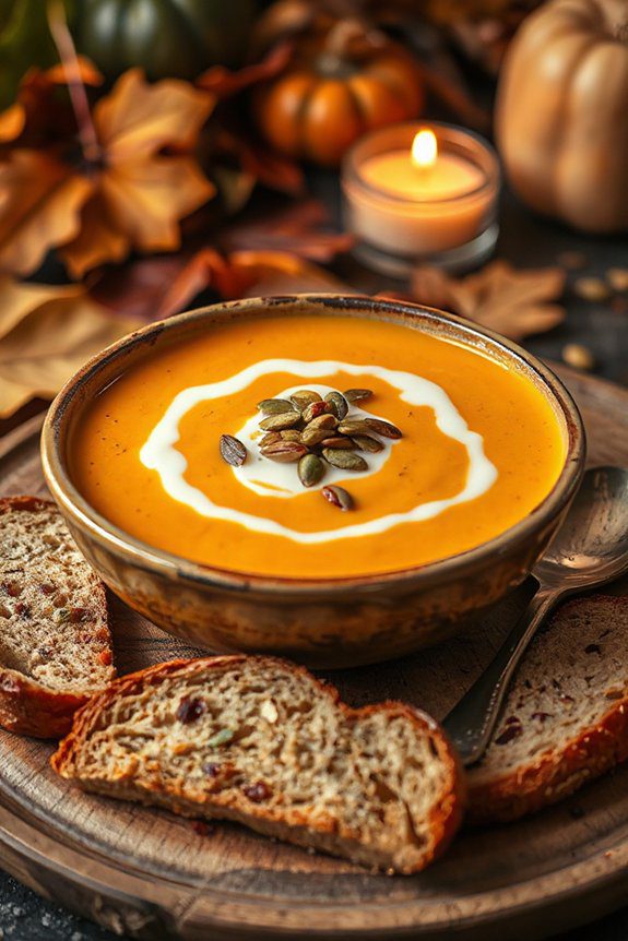 comforting creamy pumpkin soup