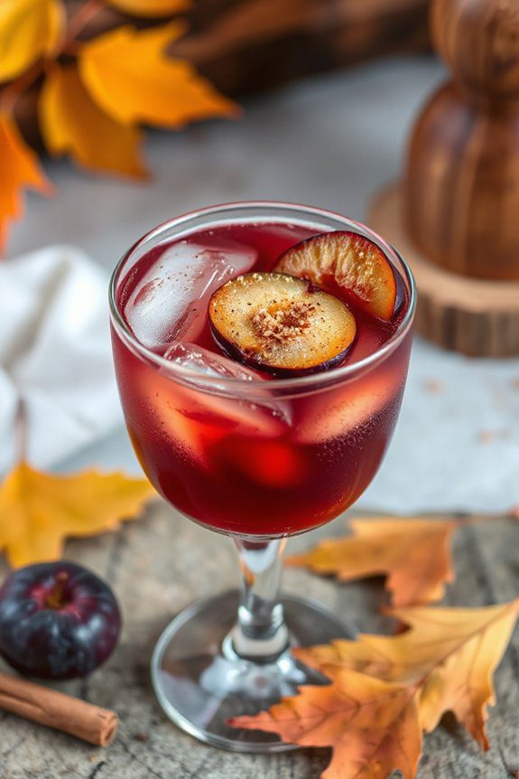 cozy autumn plum cocktail
