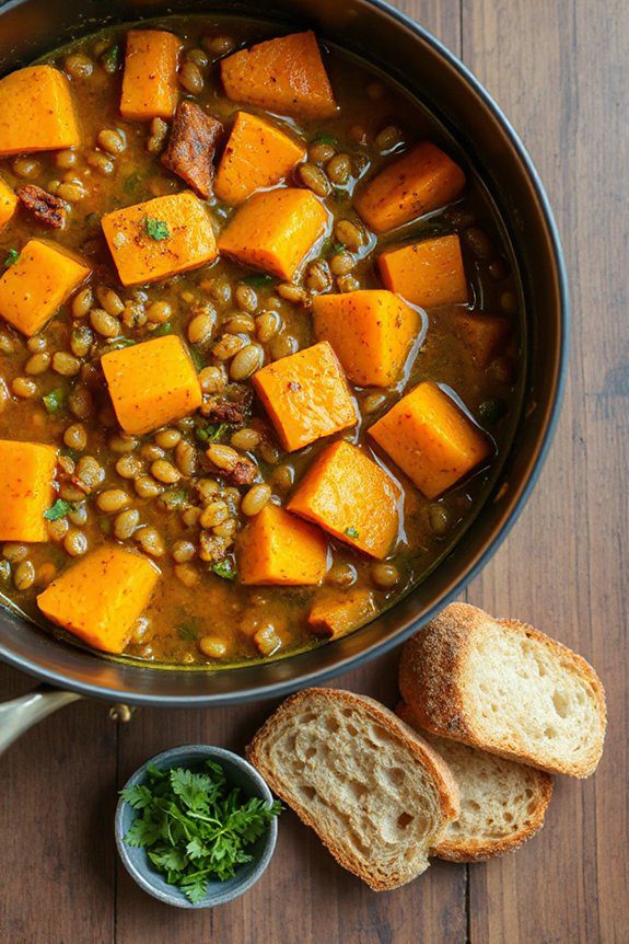 cozy nutritious pumpkin lentil stew