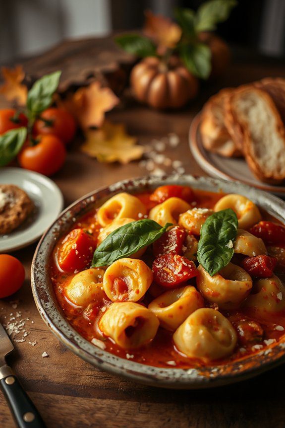 cozy tomato basil tortellini
