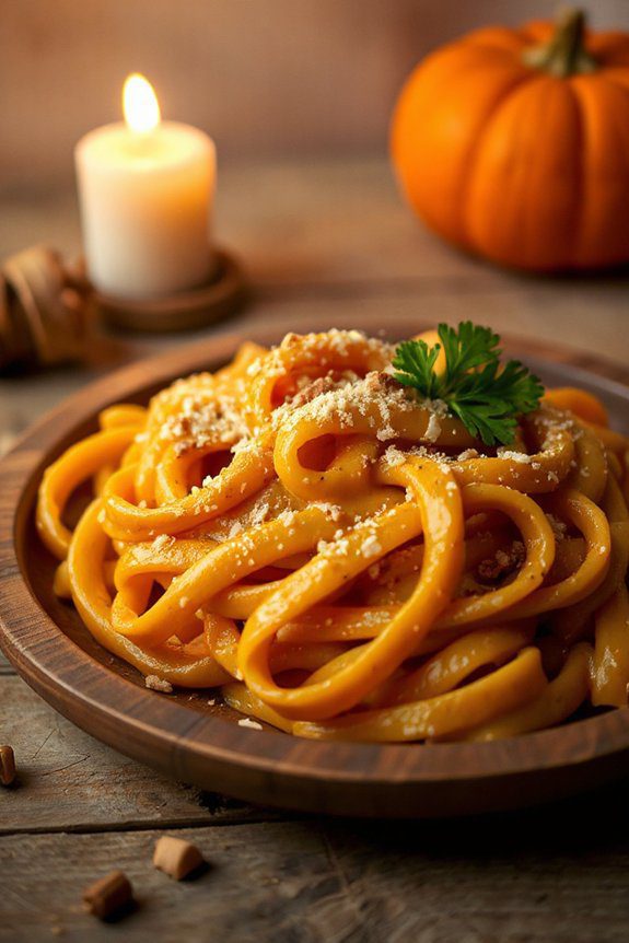 creamy autumn pasta dish