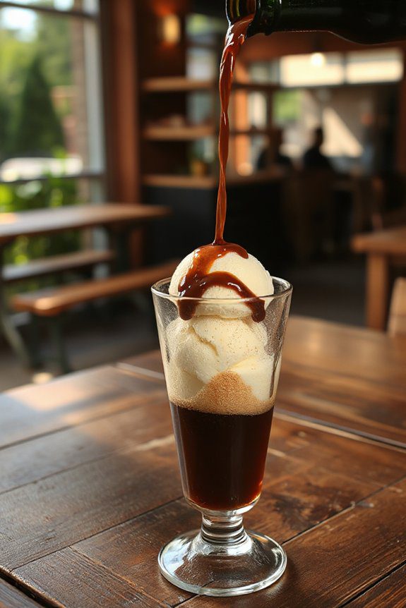 creamy beer and ice cream