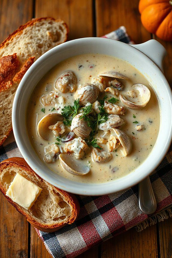creamy coastal clam bisque