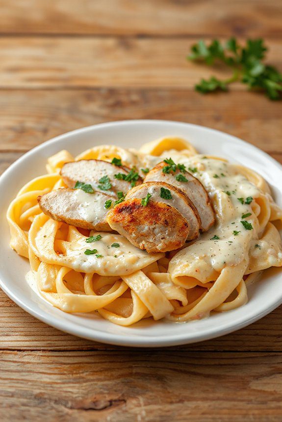 creamy fettuccine with chicken