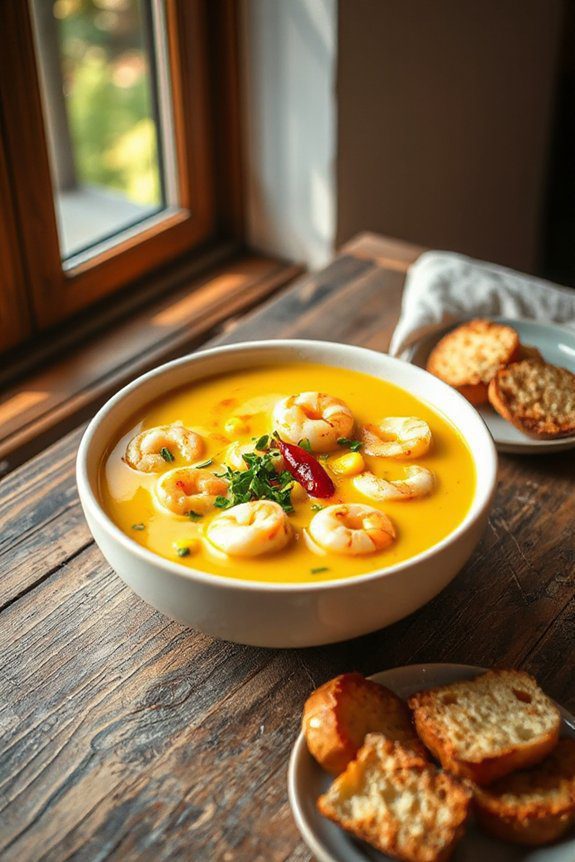 creamy shrimp corn bisque