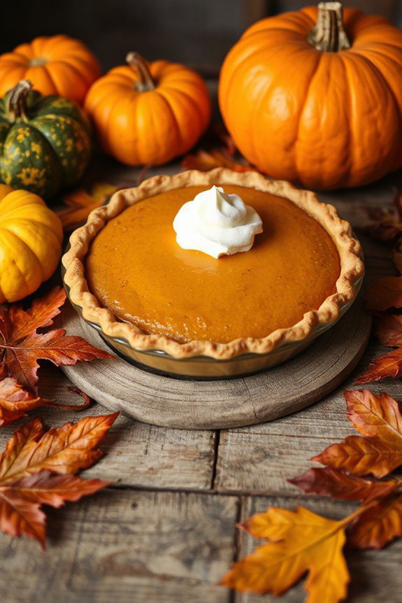 creamy spiced pumpkin pie