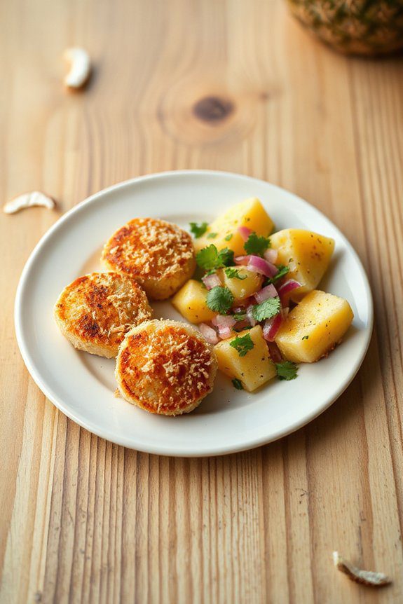 crispy coconut scallops delight