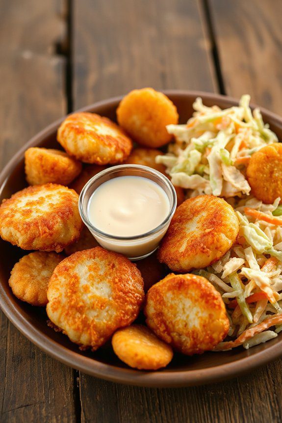 crispy cornmeal coated scallops