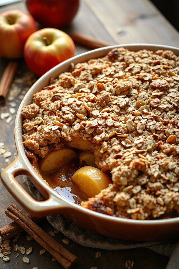 crispy oat apple dessert