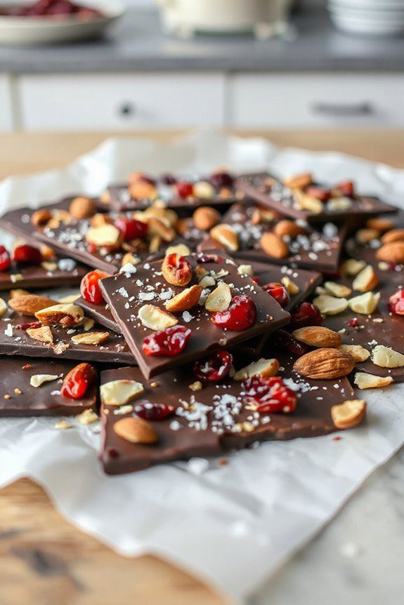 customizable dark chocolate bark