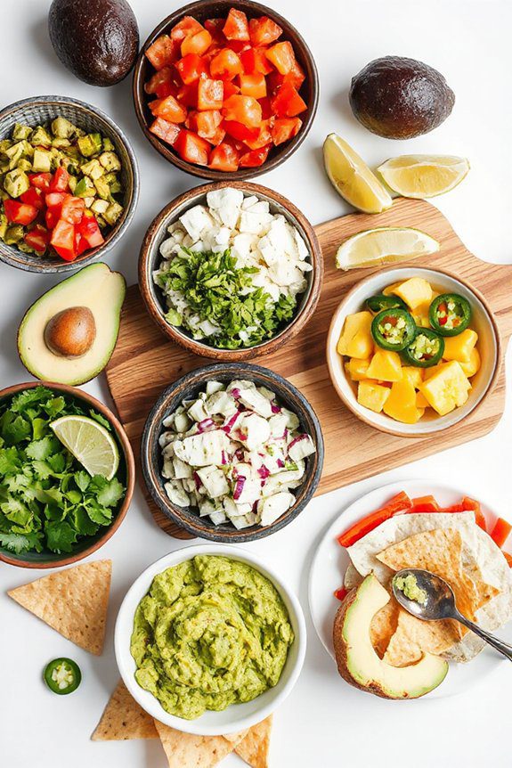 customizable guacamole dipping station