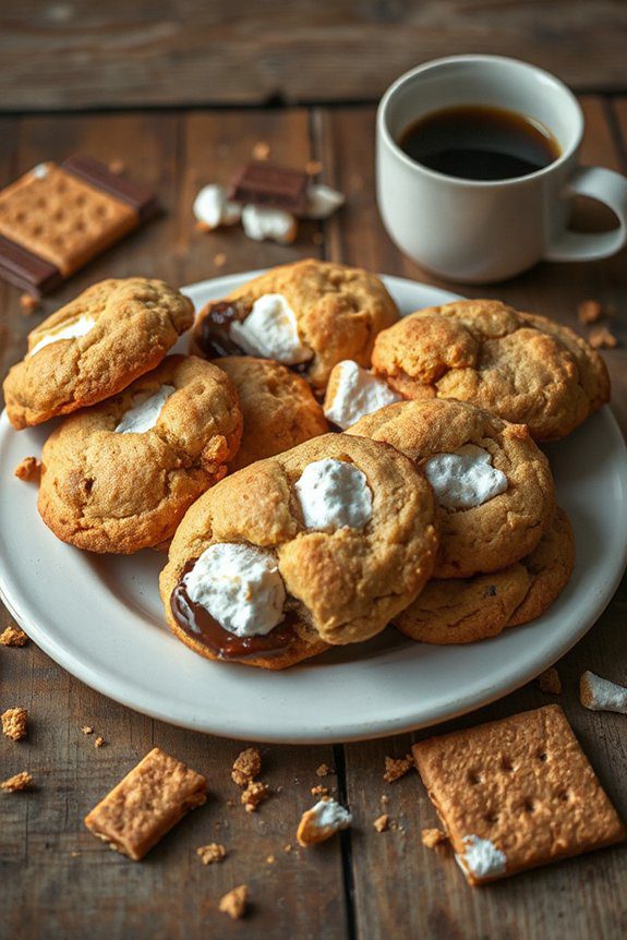 decadent campfire inspired breakfast cookies