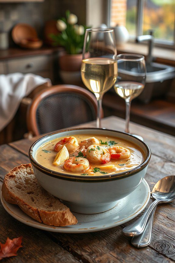 decadent creamy seafood bisque