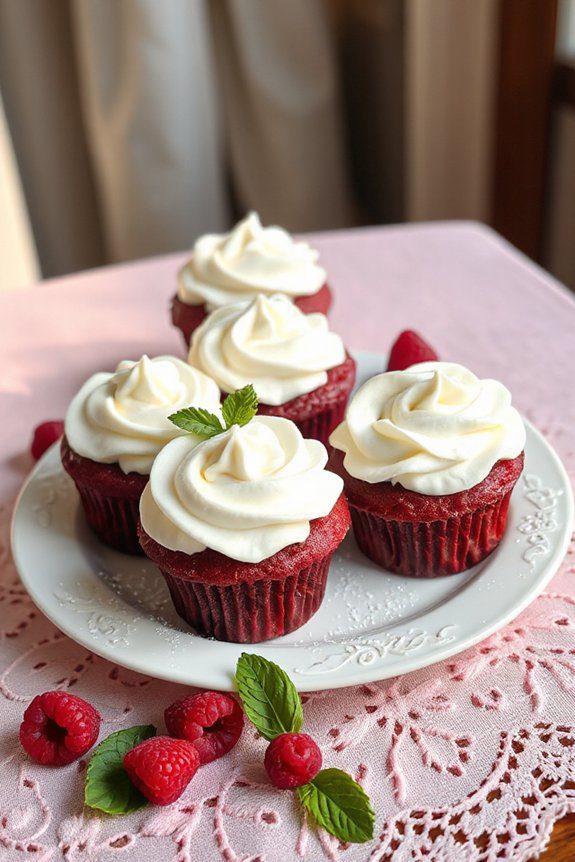 decadent red velvet cupcakes