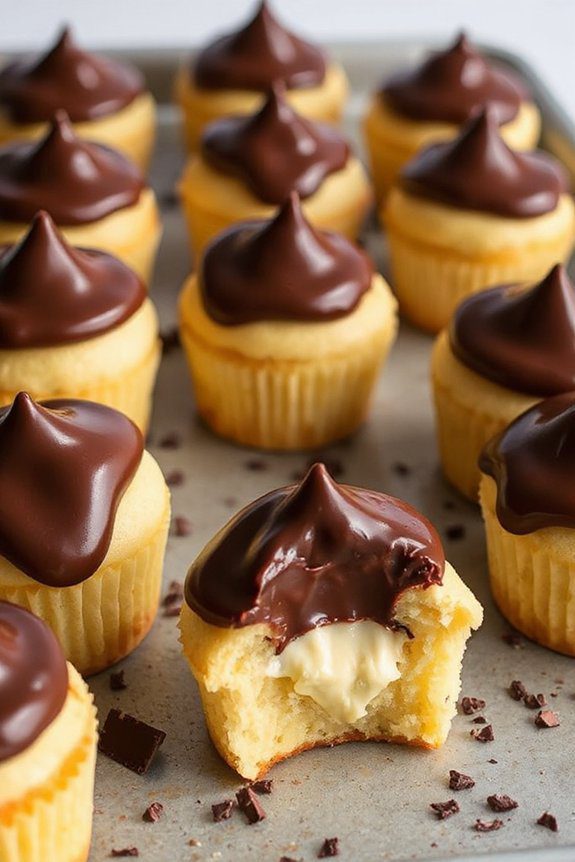 decadent vanilla chocolate cupcakes