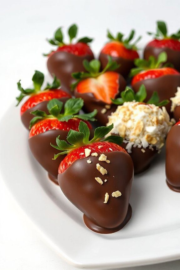delectable chocolate dipped strawberries