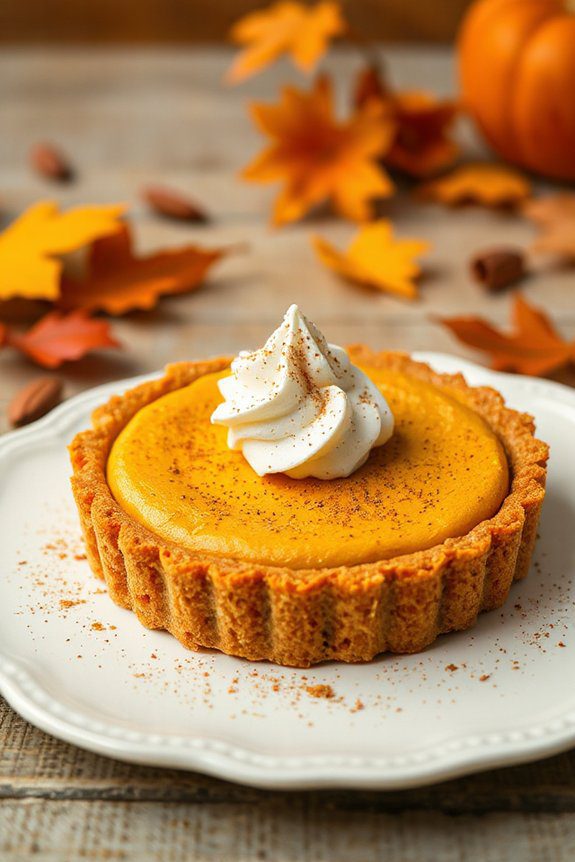 elegant pumpkin cheesecake tart