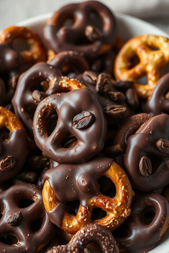 espresso chocolate pretzel treats