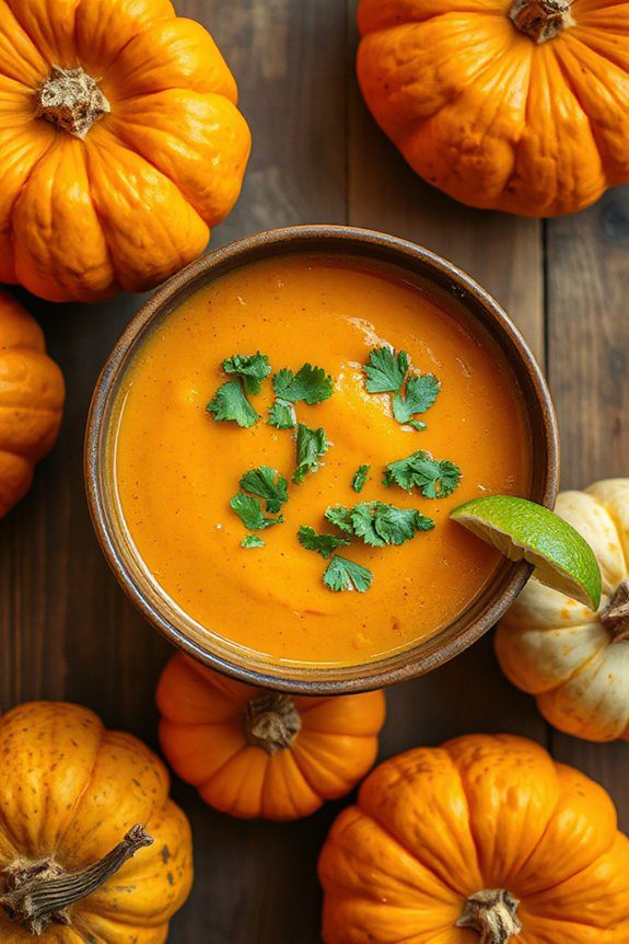exotic pumpkin coconut soup