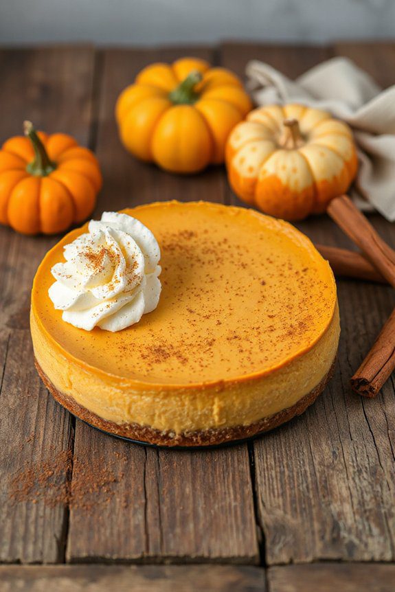 fall inspired creamy cheesecake