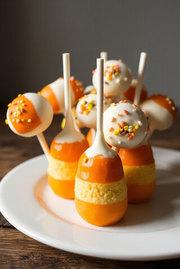 festive candy corn pops