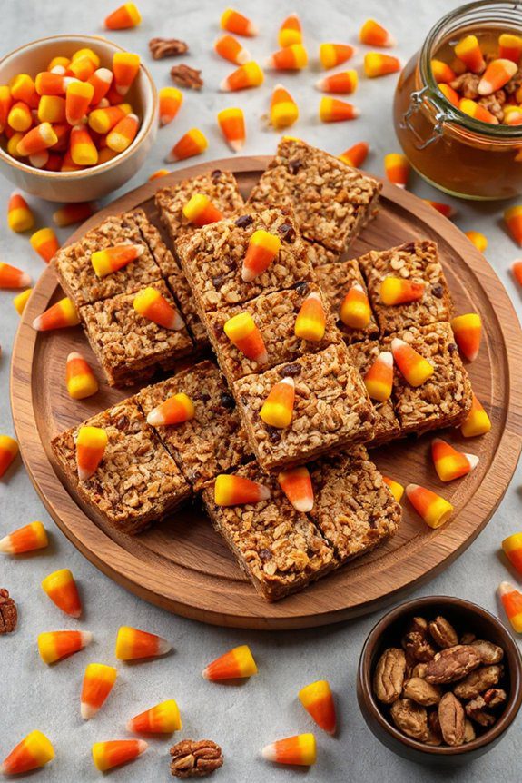 festive halloween granola bars