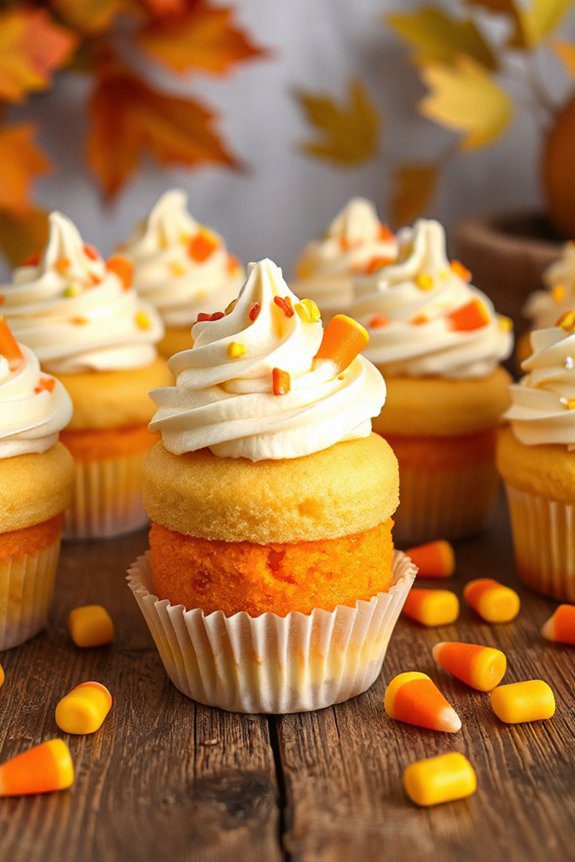festive layered candy cupcakes