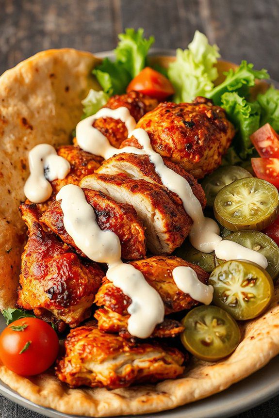flavorful marinated chicken wrap