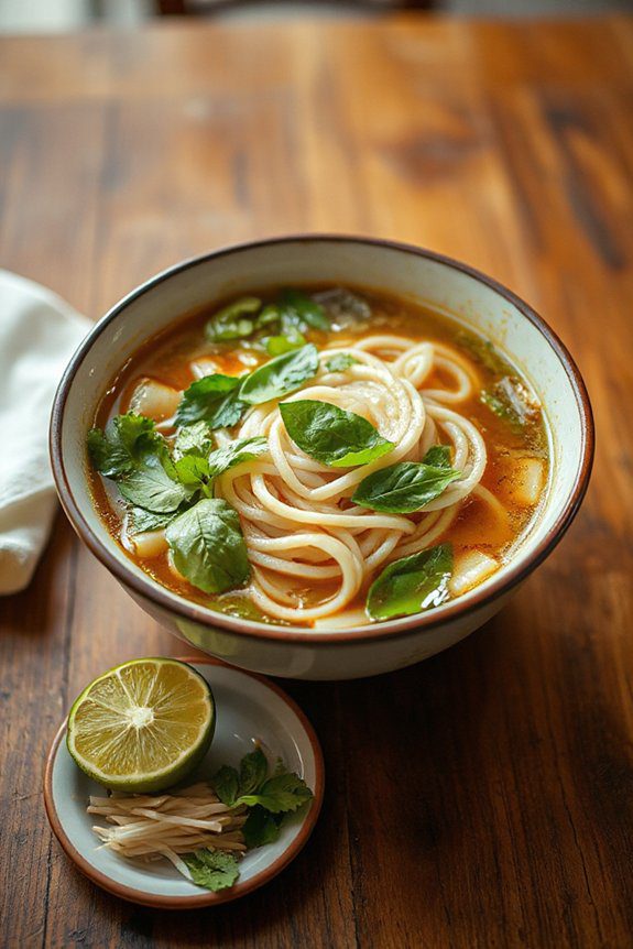 fragrant noodle soup dish