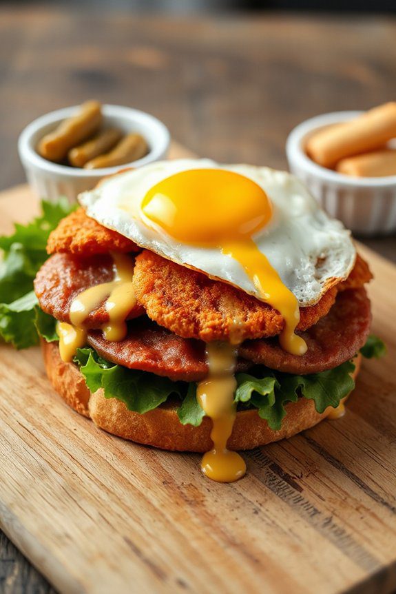 fried bologna egg sandwich