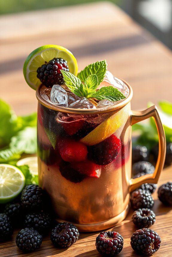 fruity blackberry vodka cocktail