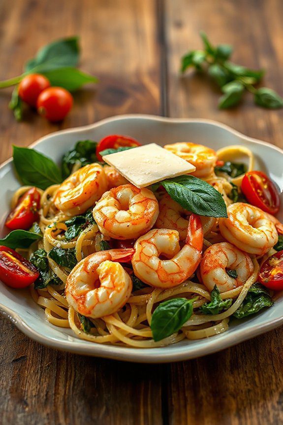 garlic herb shrimp pasta delight