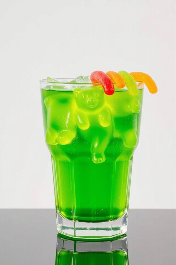 gummy bear halloween cocktail