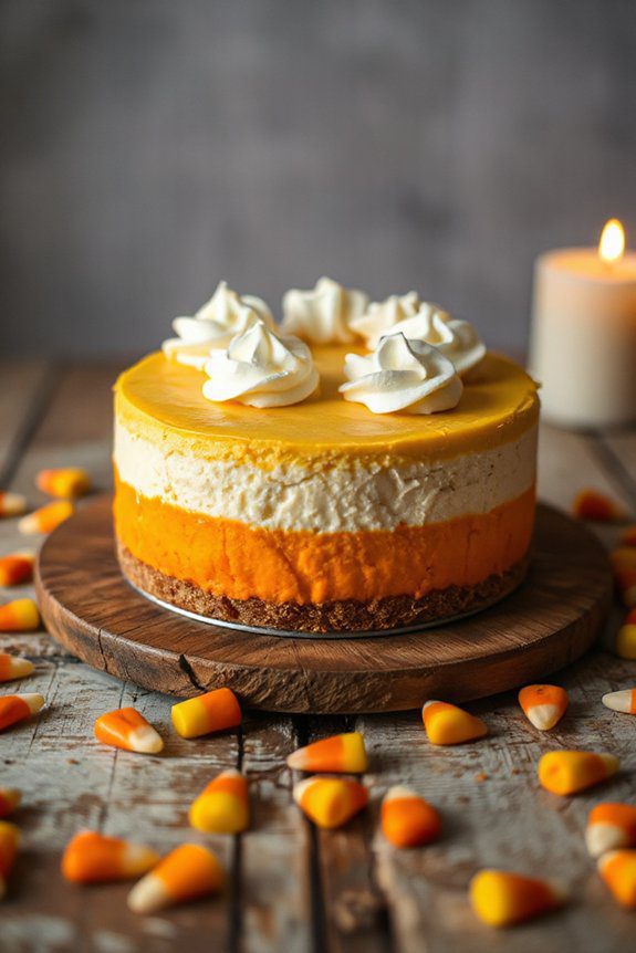 halloween themed candy cheesecake delight